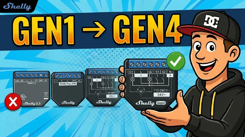 Shelly Gen1 bis Gen4: Was sich wirklich geändert hat – und warum meine 2.5 jetzt rausfliegen